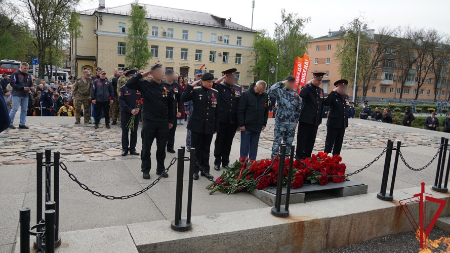 В Пскове росгвардейцы приняли участие в торжественно-памятной церемонии